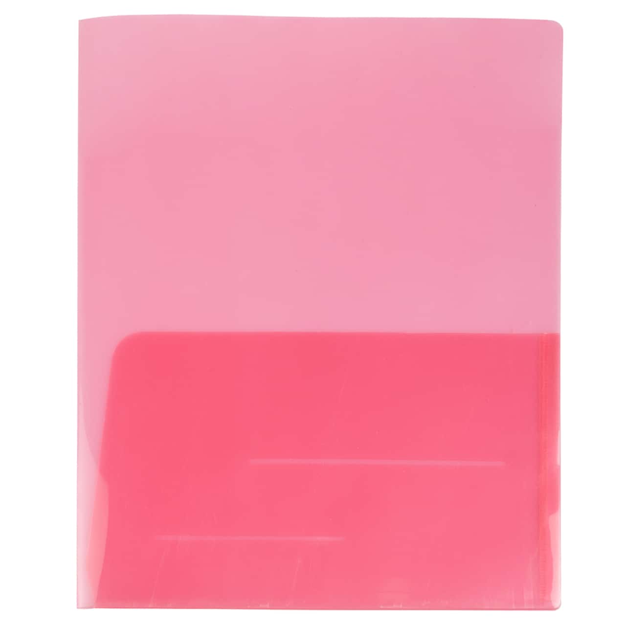 JAM Paper Plastic Lightweight 2-Pocket Presentation Folders, 6ct.